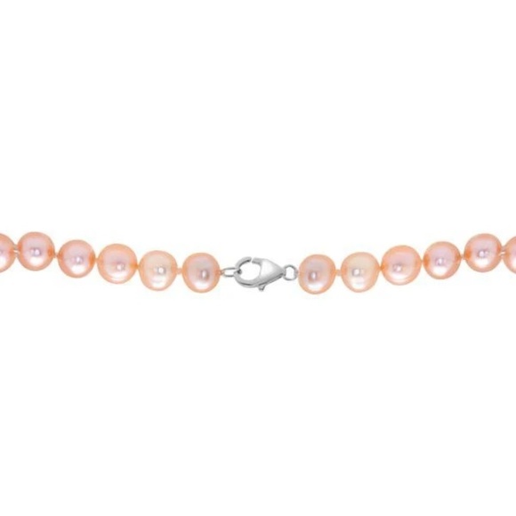 EFFY Women's Sterling Silver & 7-8MM Peach Freshwater Pearl Necklace NWT - Picture 3 of 7